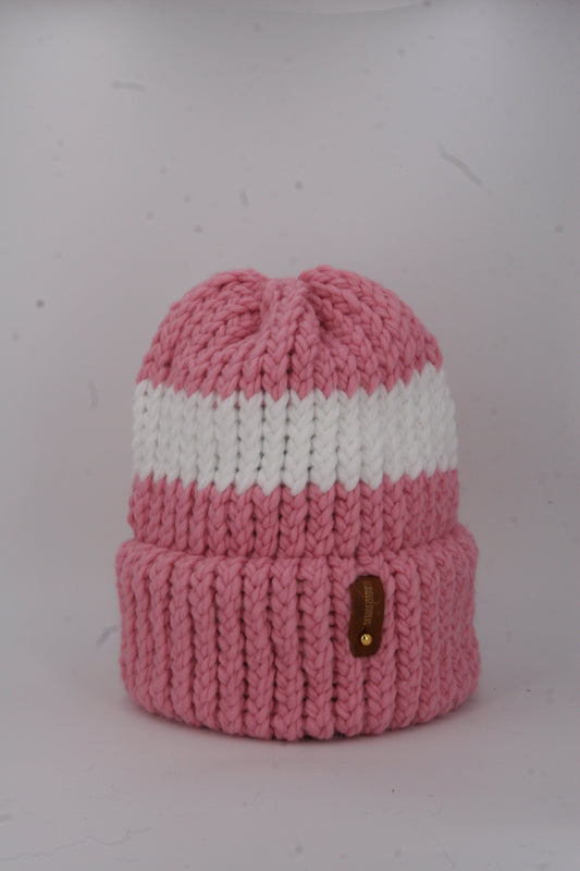 PINK AND WHITE HAT WITH ANXIOUSLOOMER TAG