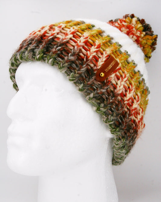 GREEN, YELOOW, WHITE MULTI COLOR HAT WITH ANXIOUSLOOMERS TAG