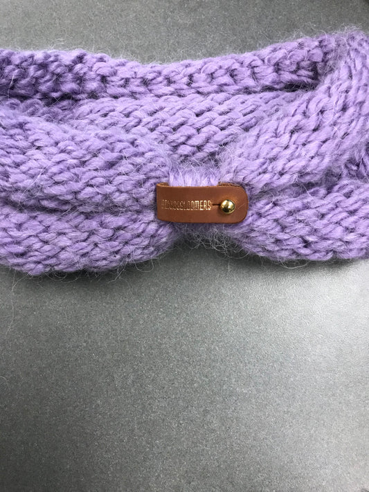 PUPRLE HEADBAND WITH ANXIOUSLOOMERS TAG
